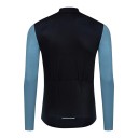 Maglia da ciclismo a manica lunga con zip a tutta lunghezza, maniche di colore contrastante e colletto basso per bici da strada unisex 10