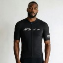 Maglia da ciclismo aderente da uomo con maniche corte e zip a tutta lunghezza con maniche in rete e strisce orizzontali 4