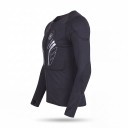 Maglia protettiva da moto a maniche lunghe con protezione estraibile per la schiena e protezioni sagomate in poliestere e nylon nera abbigliamento 6