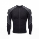 Maglia protettiva da moto a maniche lunghe con protezione rimovibile e protezioni sagomate in poliestere e cotone grigio scuro 7