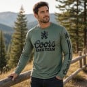 Maglia sportiva per motociclismo fuoristrada con maniche lunghe e scollo rotondo con motivo leone e scritte sul petto e sulle maniche 8