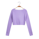 Maglietta da danza per ragazze con maniche lunghe, maglione corto riscaldante in maglia a coste, bolero per riscaldamento e allenamento 5