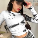 Maglietta da donna a righe con maniche lunghe 2