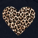 Maglietta da donna con cuore leopardato 5