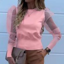 Maglietta da donna con maniche trasparenti 8