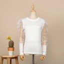 Maglietta da donna con maniche trasparenti 1