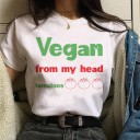 Maglietta da donna con motivo vegano 12