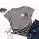 Maglietta da donna con stampa di gatti B289 4