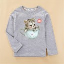 Maglietta da ragazza a maniche lunghe T2554 B