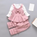 Maglietta da ragazza con fiocco e pantaloni L1161 2