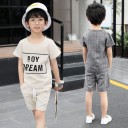 Maglietta e pantaloni corti da bambino L1607 2