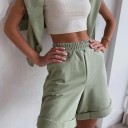 Maglietta e pantaloni corti da donna B894 2