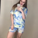 Maglietta e pantaloni corti da donna B933 3