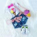 Maglietta e pantaloni corti per ragazza L1179 1