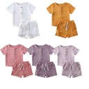 Maglietta e pantaloni corti per ragazza L1415 1