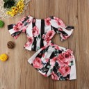 Maglietta e pantaloni corti per ragazze L1475 2