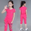 Maglietta e pantaloni da ragazza L1224 2