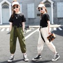 Maglietta e pantaloni da ragazza L1498 1