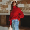 Maglione a collo alto da donna B47 1