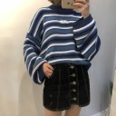 Maglione a righe da donna A2936 3