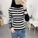 Maglione a righe da donna G307 1