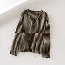 Maglione a righe da donna G389 5