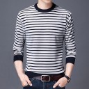 Maglione a righe da uomo F202 6