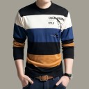Maglione a righe da uomo F259 4