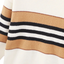 Maglione a righe per bambini con collo alto Maniche lunghe Collo alto Motivo a righe Poliestere Acetato Maglione autunnale e invernale 4