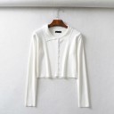 Maglione corto da donna con colletto 1