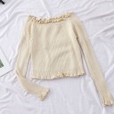 Maglione corto da donna con volant 4