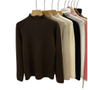 Maglione da donna con collo alto e interno in peluche 12