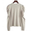 Maglione da donna con maniche arricciate 8
