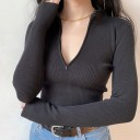 Maglione da donna con zip G273 6