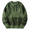Maglione da uomo con motivo irregolare Collo rotondo casual Maglione lavorato a maglia moderno autunnale invernale Poliestere Vari 5