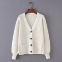 Maglione donna oversize con tasche e bottoni 5