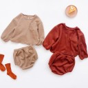 Maglione e pantaloni corti per bambini L1492 1