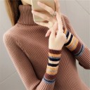 Maglione elasticizzato da donna con righe 3