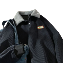 Maglione in peluche da uomo con colletto a bottoni Apertura con bottoni Maniche lunghe Maglione caldo monocolore Poliestere Taglia universale Vari colori 6