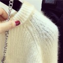 Maglione invernale lavorato a maglia da donna J2453 5