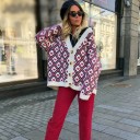 Maglione lavorato a maglia con cuori da donna 2