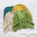 Maglione lavorato a maglia da donna con bottoni G209 1