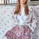 Maglione lavorato a maglia da donna con bottoni G406 1