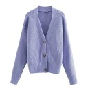 Maglione lavorato a maglia da donna con bottoni G423 1