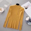 Maglione lavorato a maglia da donna con bottoni 11