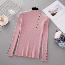 Maglione lavorato a maglia da donna con bottoni 8