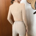 Maglione lavorato a maglia da donna con bottoni 5