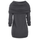 Maglione lungo da donna con bottoni 2
