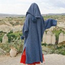 Maglione lungo da donna con cappuccio 3