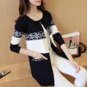 Maglione lungo da donna con motivo 3